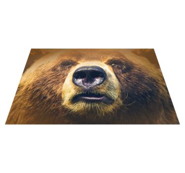 Bear Face Other colors vinyl placemats - TenStickers