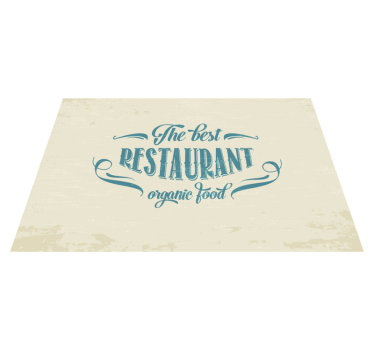 Vintage text restaurant vinyl placemats - TenStickers