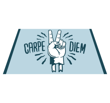Cool retro motivational carpe diem quote vinyl placemats - TenStickers