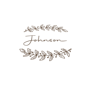 Customisable placemat elegant leafy design - TenStickers