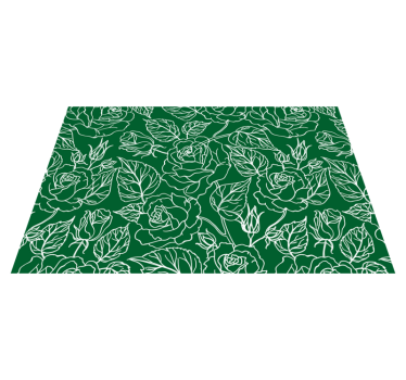 Green flowers elegant table placemats - TenStickers