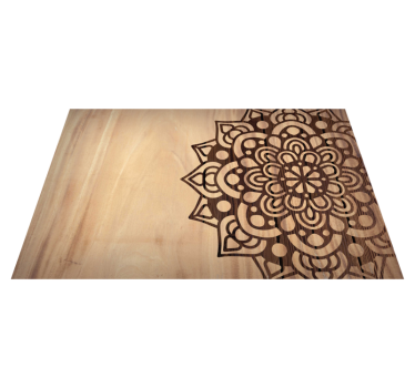 Wooden side pattern textured vinyl placemats - TenStickers