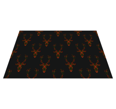 Plaid deer head elegant table placemats - TenStickers