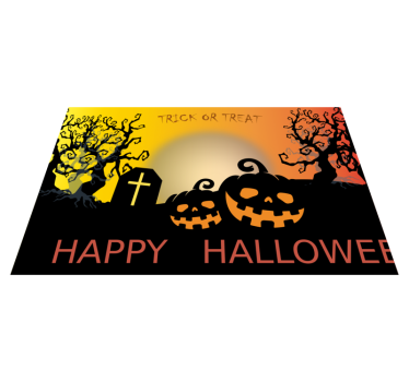 Pumpkin graveyard Halloween table mats - TenStickers