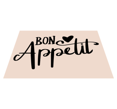 Placemat with quote enjoy your meal - TenStickers
