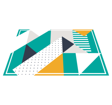 Triangles geometric art original vinyl placemats - TenStickers