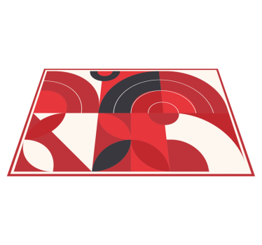 Red geometric art original vinyl placemats - TenStickers