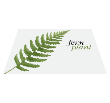 Fern plant minimalist quote vinyl placemats - TenStickers