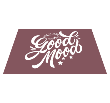 Placemat with quote good food vibes - TenStickers