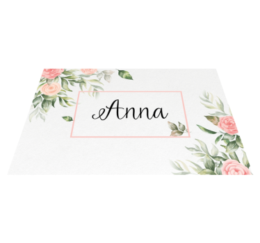 Customisable placemat floral customisable placemats - TenStickers
