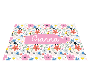 Colorful nice flowers floral table mats - TenStickers