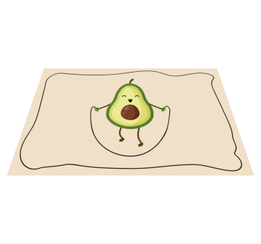 Children placemat happy avocado sweater - TenStickers
