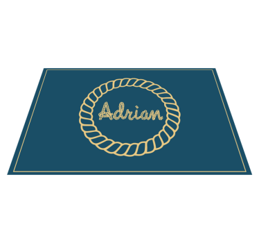 Personalized robe and anchor home vinyl placemats - TenStickers
