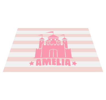 Children placemat castle with flags - TenStickers