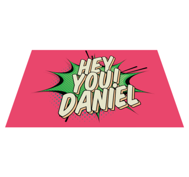 Customisable placemat hey you! personalized - TenStickers