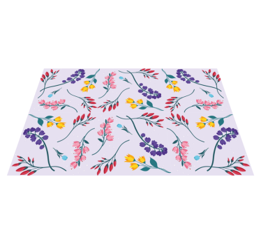 Garden minimalistic botanical flowers elegant table placemats - TenStickers