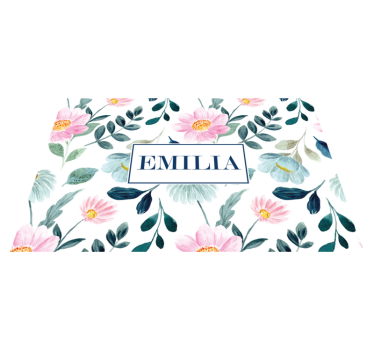 Customisable placemat personalized floral placemat - TenStickers
