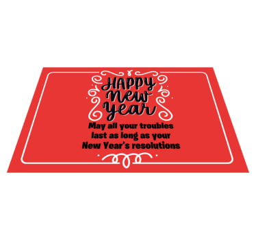 Funny Happy new year quote vinyl placemats - TenStickers