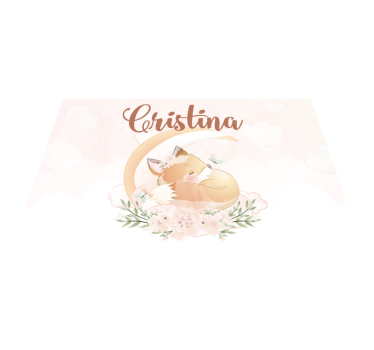 Customisable placemat with adorable fox design - TenStickers