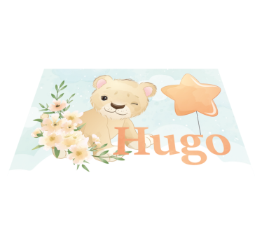Children placemat cheerful lion design - TenStickers