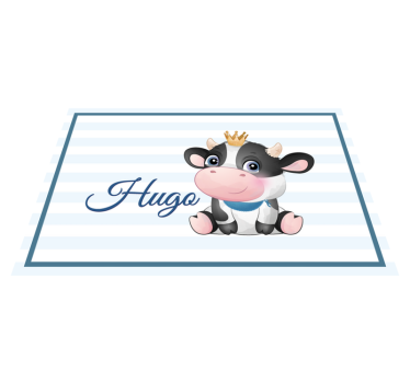 Children placemat cow character design - TenStickers