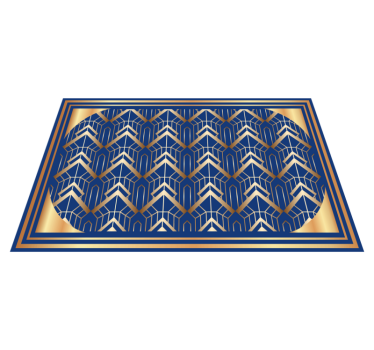 Modern art blue and golden deco pattern elegant table placemats - TenStickers