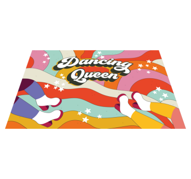 Placemat with quote cheerful footprints showcase - TenStickers