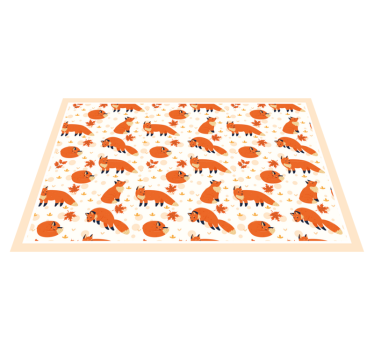 Children placemat cheerful fox designs - TenStickers