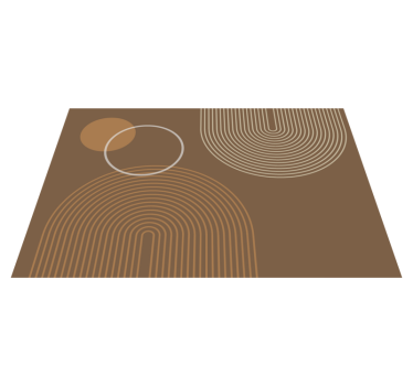 Warm geometric arches modern vinyl placemats - TenStickers