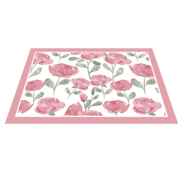 Natural vintage rose pattern elegant table placemats - TenStickers