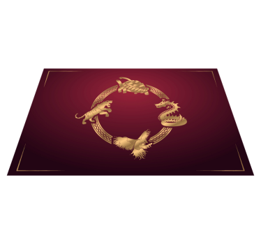 Original placemat golden animal symbols - TenStickers