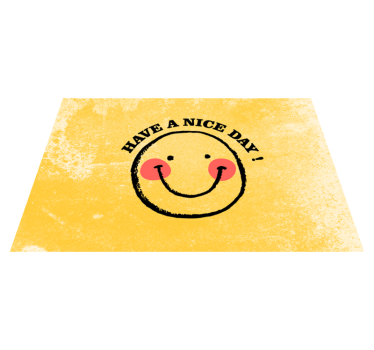 "Have a nice day" smiley face quote vinyl placemats - TenStickers