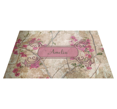 Customisable placemat personalized botanical design - TenStickers