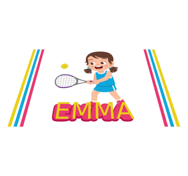 Happy tennis player children placemat - TenStickers