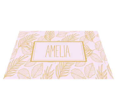 Customisable placemat personalized leaf design - TenStickers