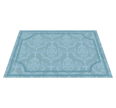Blue floral baroque elegant placemat - TenStickers