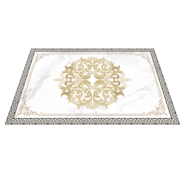 Baroque white marble elegant placemat - TenStickers