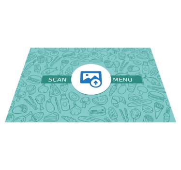 QR Code Menu vinyl Placemats for Restaurant - TenStickers
