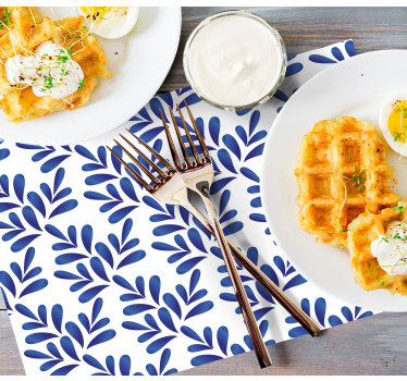 Blue porcelain elegant table placemats - TenStickers