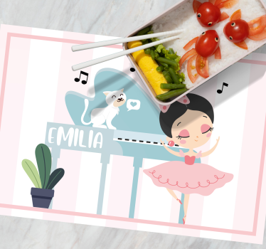 Children placemat ballet dancer design - TenStickers