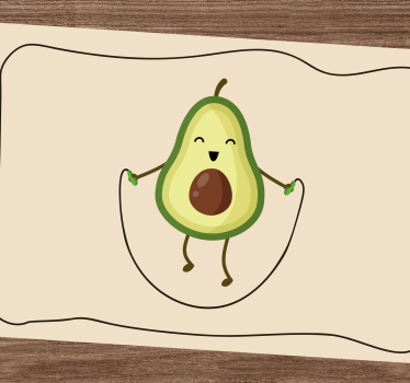 Children placemat happy avocado sweater - TenStickers