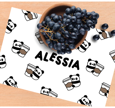 Children placemat with adorable panda designs - TenStickers