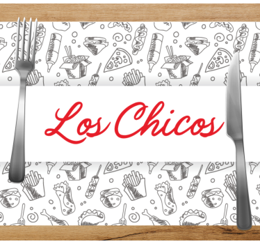 Children placemat with whimsical food designs - TenStickers