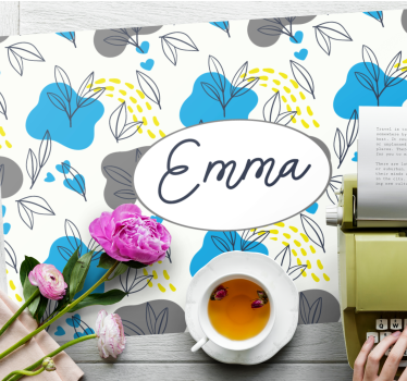 Customisable placemat custom blossom arrangement - TenStickers