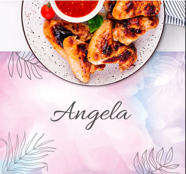 Customisable placemat elegant floral platter - TenStickers