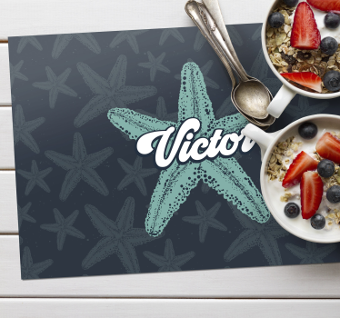 Customisable placemat starfish personalised touch - TenStickers