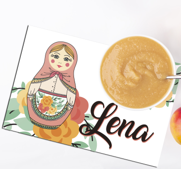 Customisable placemat with matryoshka doll design - TenStickers