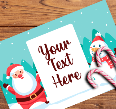 Customizable with name santa claus placemat Christmas table mats - TenStickers