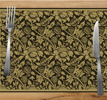 Elegant placemat botanical elegance - TenStickers