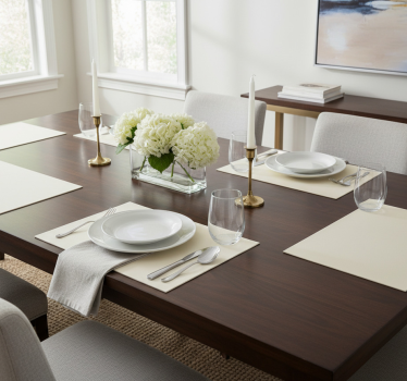 Elegant placemat in cloud dancer color - TenStickers